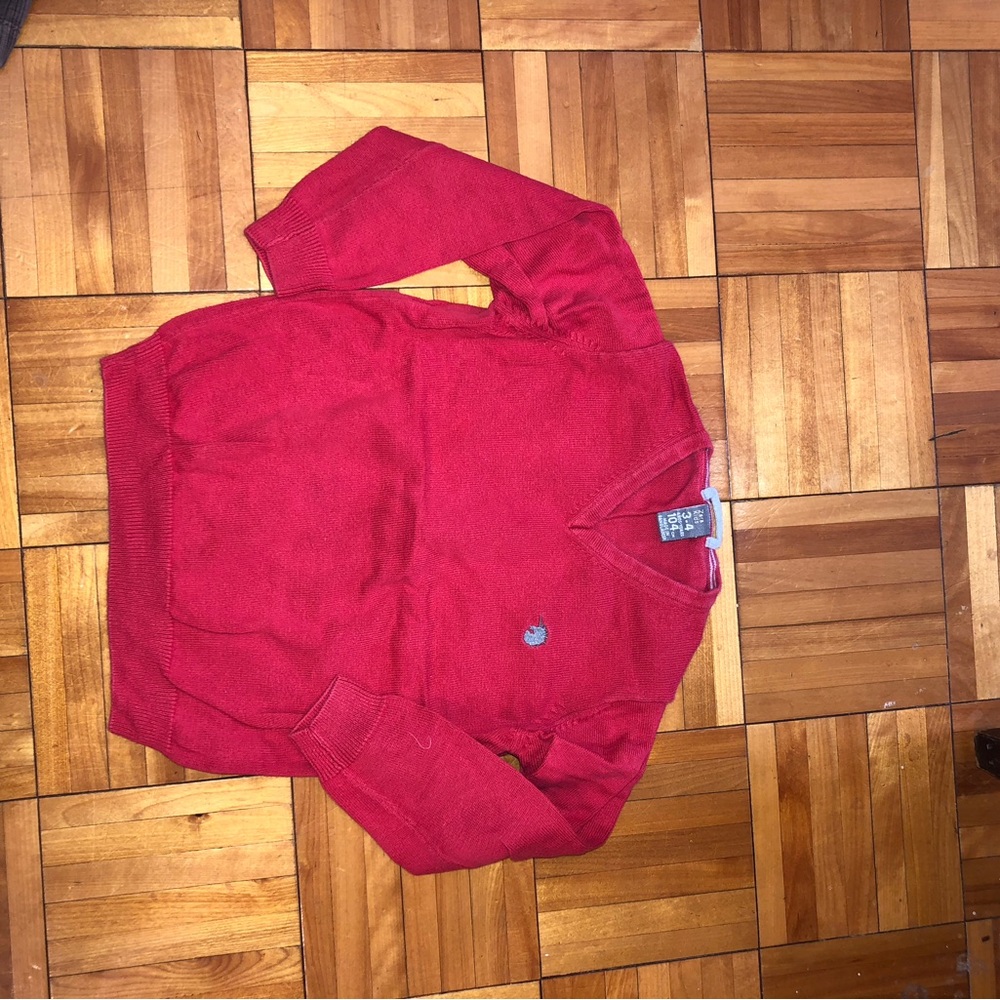 Zara | Red V-Neck knit